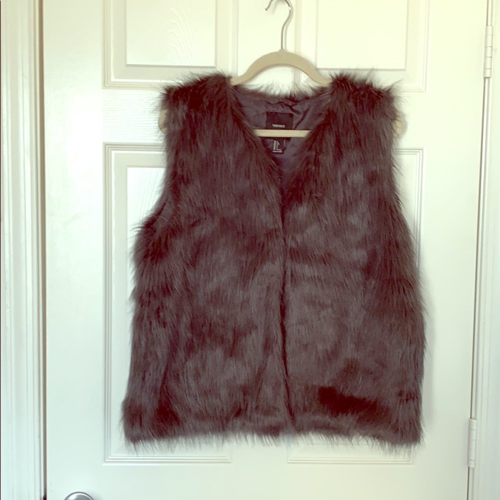 Faux fur vest
